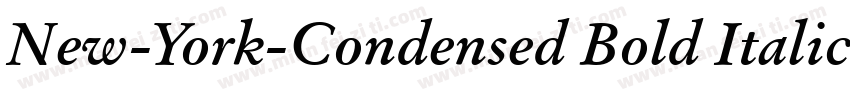 New-York-Condensed Bold Italic字体转换